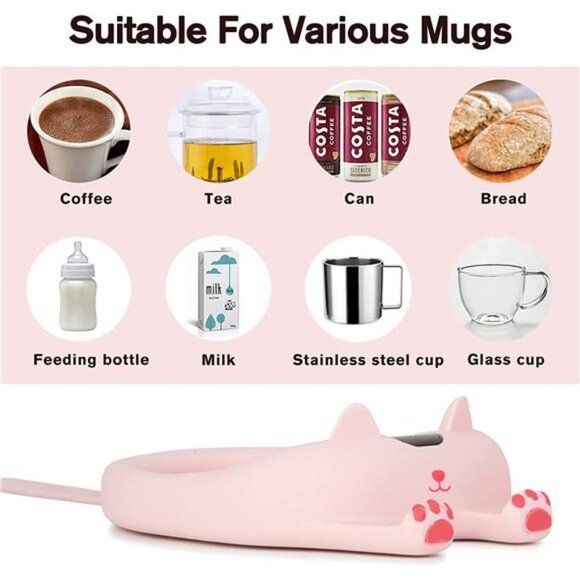 Coffee Warmer for Desk Coffee Cup Warmer Auto Shut Off, Smart Candle Warmer - Picture 5 of 6